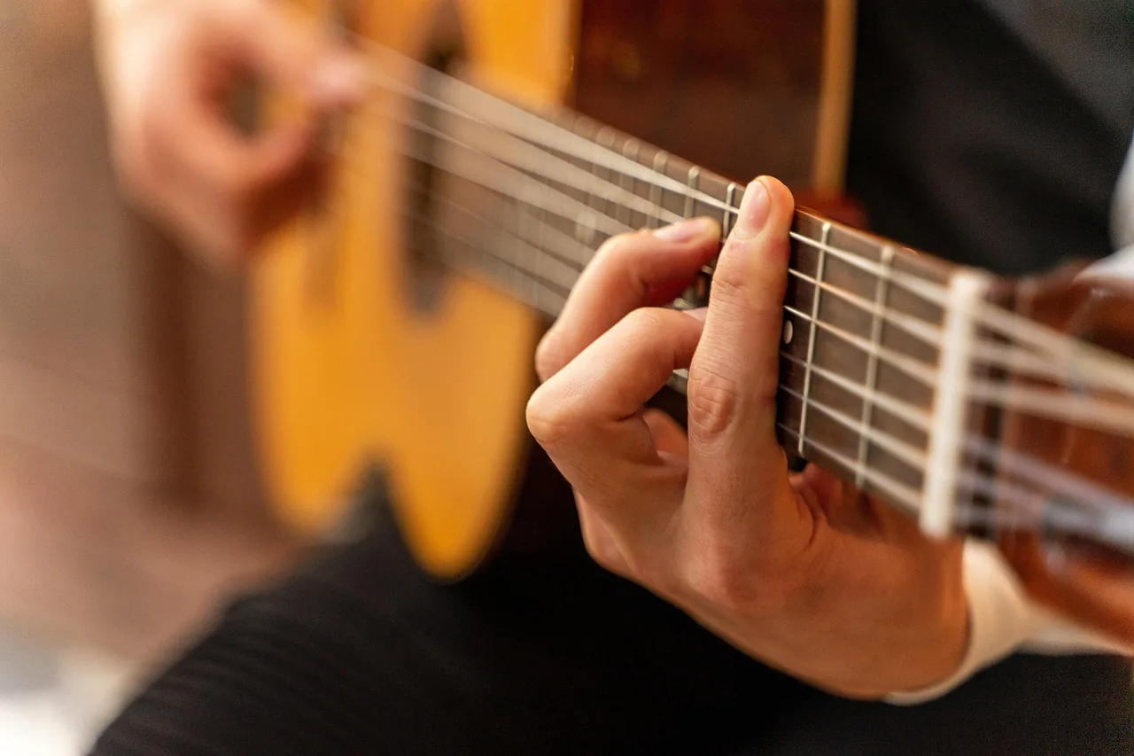 Musicien jouant de la guitare Musicien jouant de la guitare